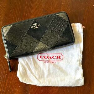 Vintage Coach Plaid Leather Wallet